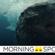 Godzilla finds his morning swim rudely interrupted by some military ships.